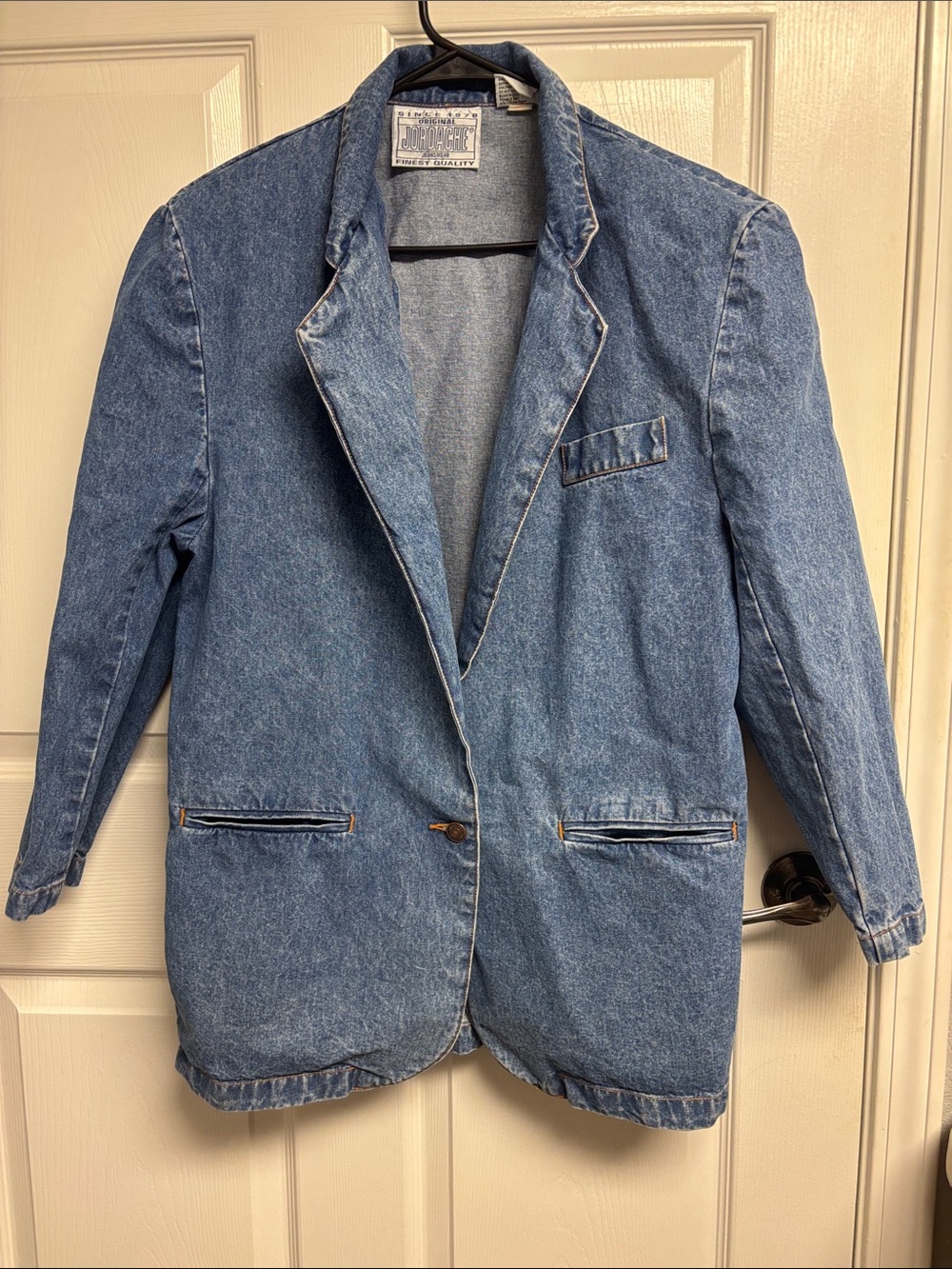 Vintage Jordache Light Blue Denim Blazer Jacket